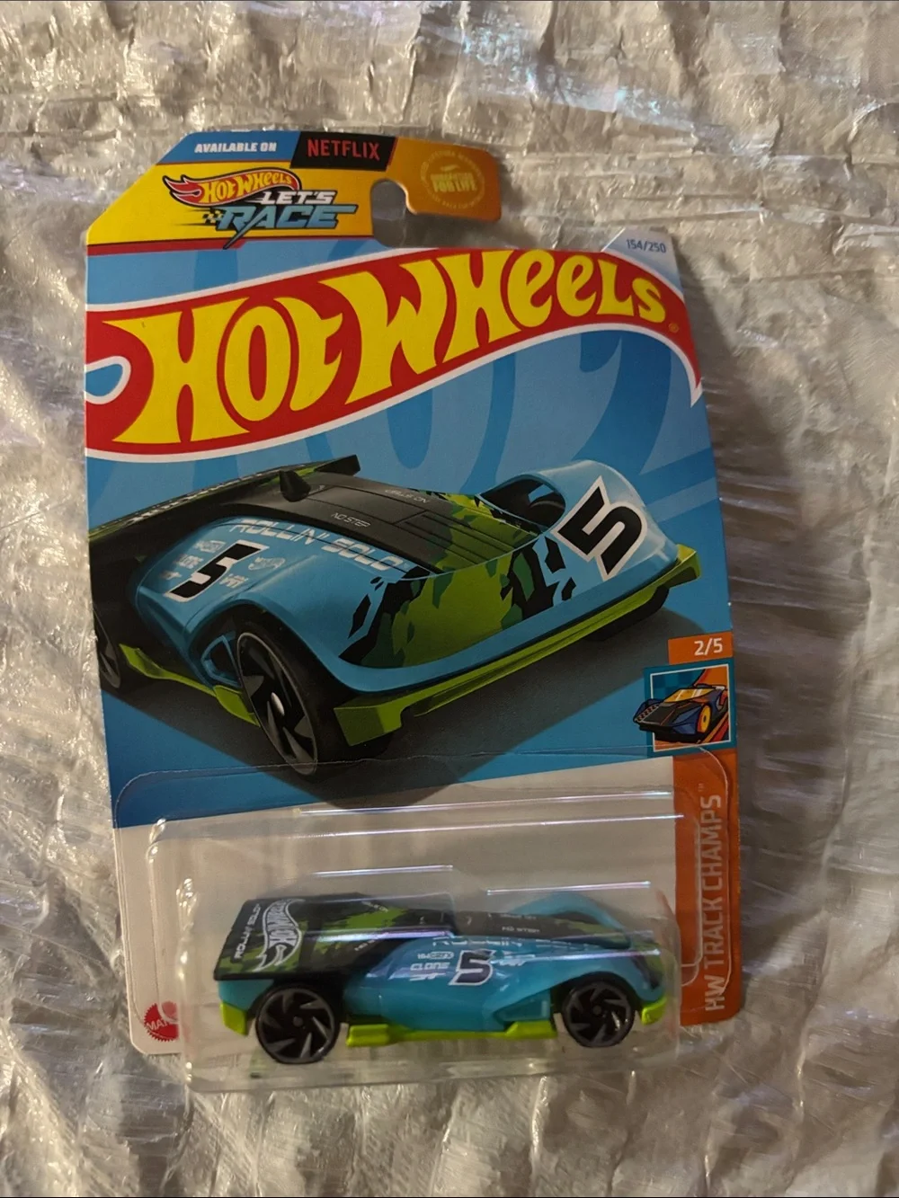 Hot Wheels Blue & Green Race Car Toy - Collectible Kids Vehicle